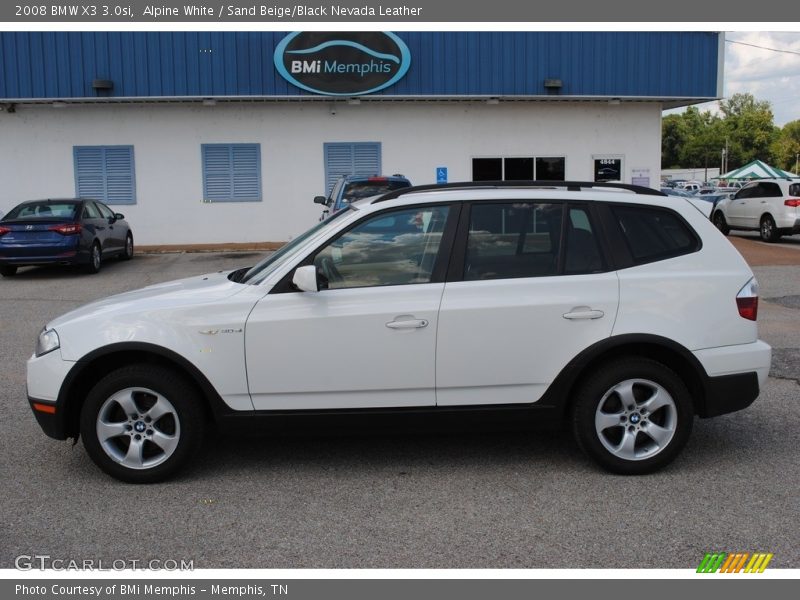 Alpine White / Sand Beige/Black Nevada Leather 2008 BMW X3 3.0si