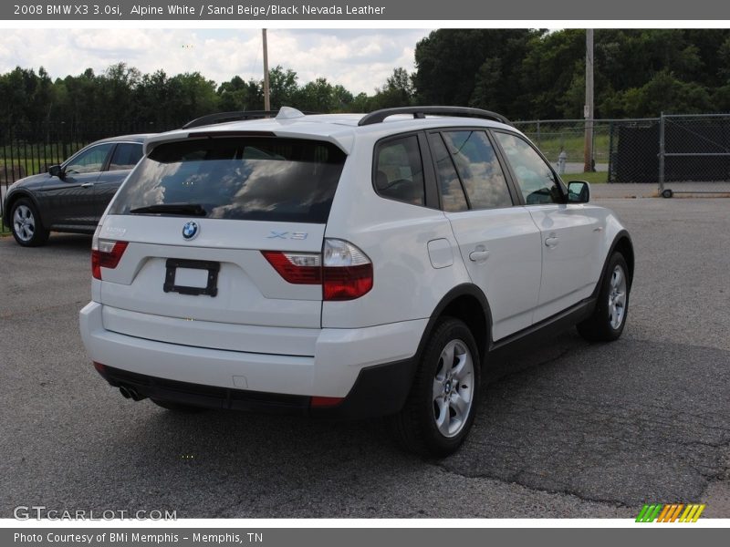 Alpine White / Sand Beige/Black Nevada Leather 2008 BMW X3 3.0si