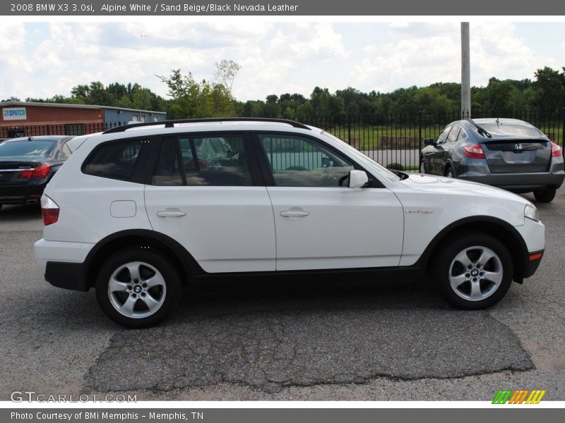 Alpine White / Sand Beige/Black Nevada Leather 2008 BMW X3 3.0si