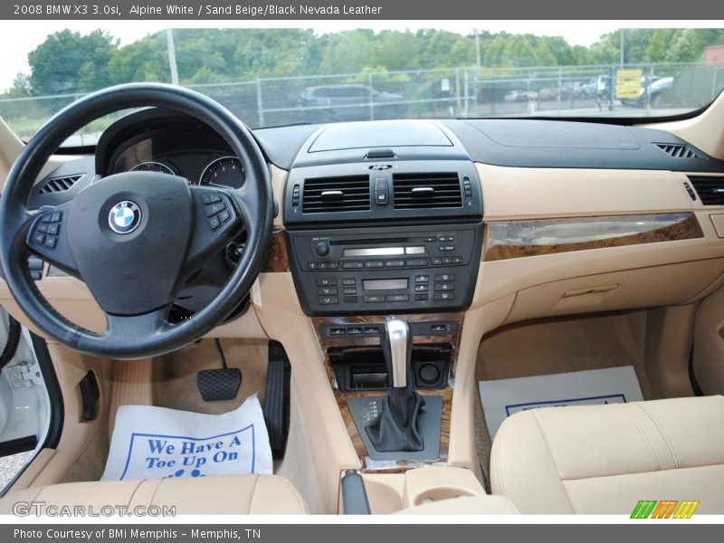 Alpine White / Sand Beige/Black Nevada Leather 2008 BMW X3 3.0si