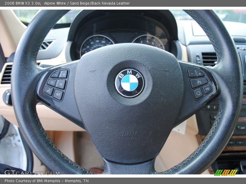 Alpine White / Sand Beige/Black Nevada Leather 2008 BMW X3 3.0si