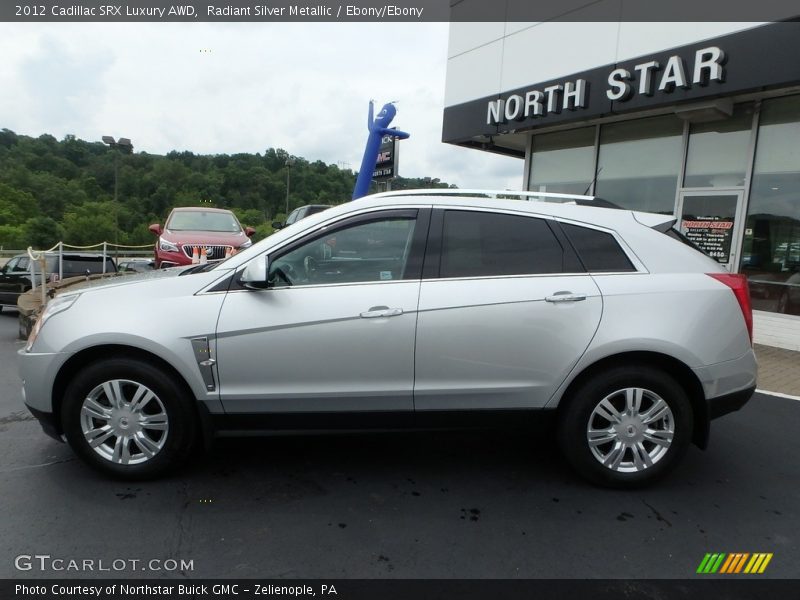 Radiant Silver Metallic / Ebony/Ebony 2012 Cadillac SRX Luxury AWD