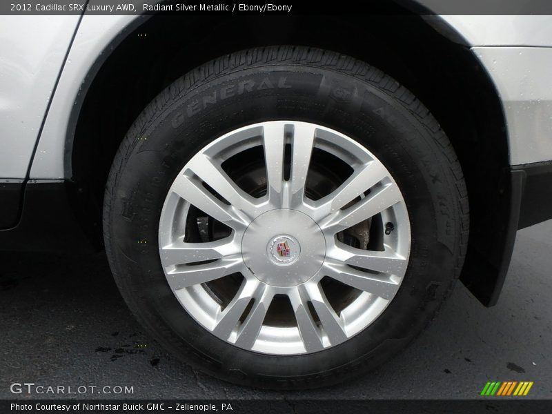 Radiant Silver Metallic / Ebony/Ebony 2012 Cadillac SRX Luxury AWD