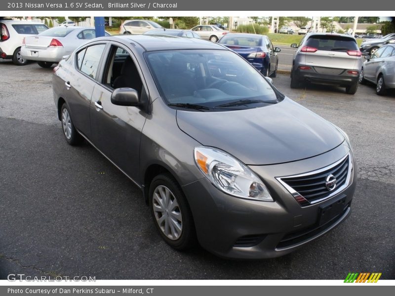Brilliant Silver / Charcoal 2013 Nissan Versa 1.6 SV Sedan