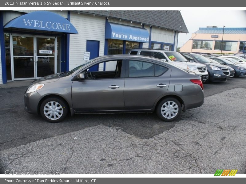 Brilliant Silver / Charcoal 2013 Nissan Versa 1.6 SV Sedan