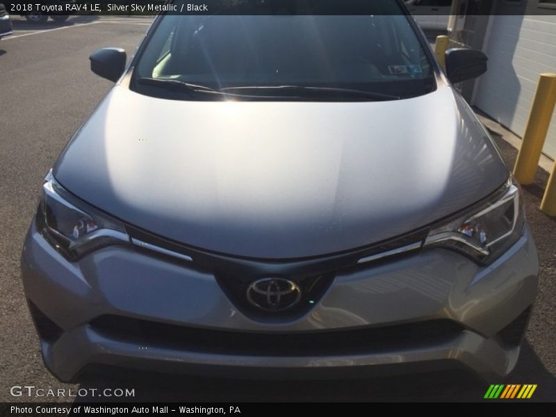 Silver Sky Metallic / Black 2018 Toyota RAV4 LE