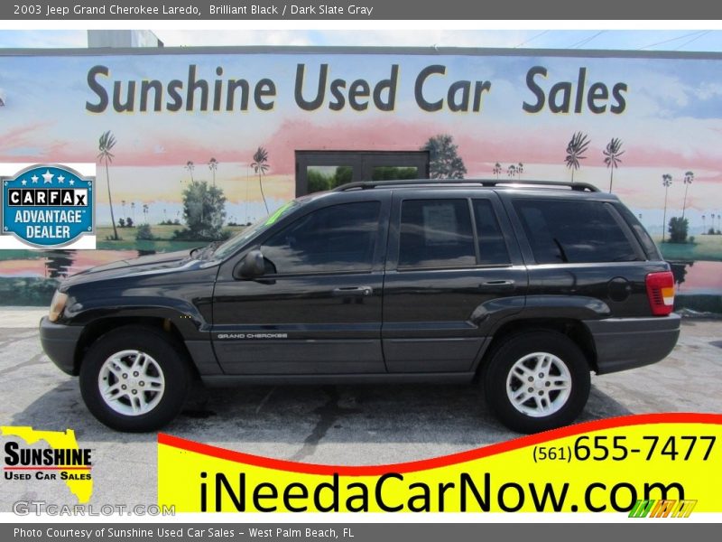 Brilliant Black / Dark Slate Gray 2003 Jeep Grand Cherokee Laredo