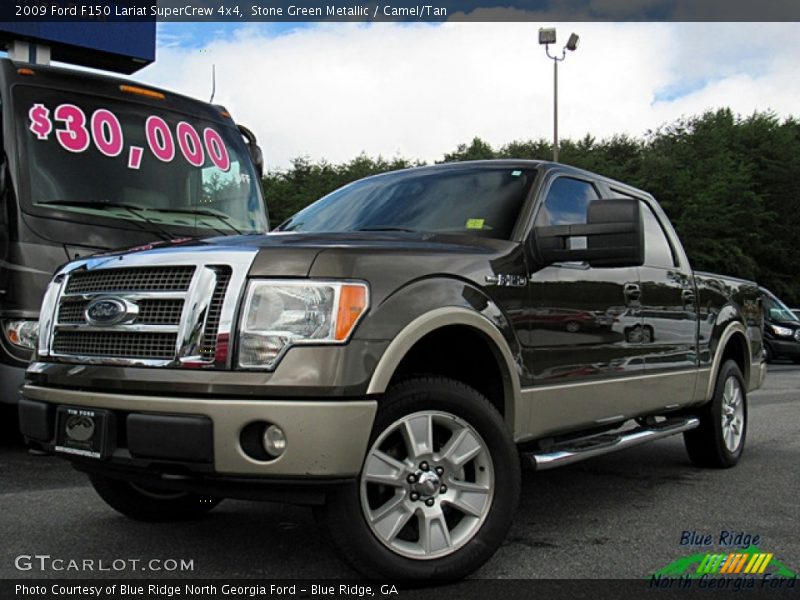 Stone Green Metallic / Camel/Tan 2009 Ford F150 Lariat SuperCrew 4x4