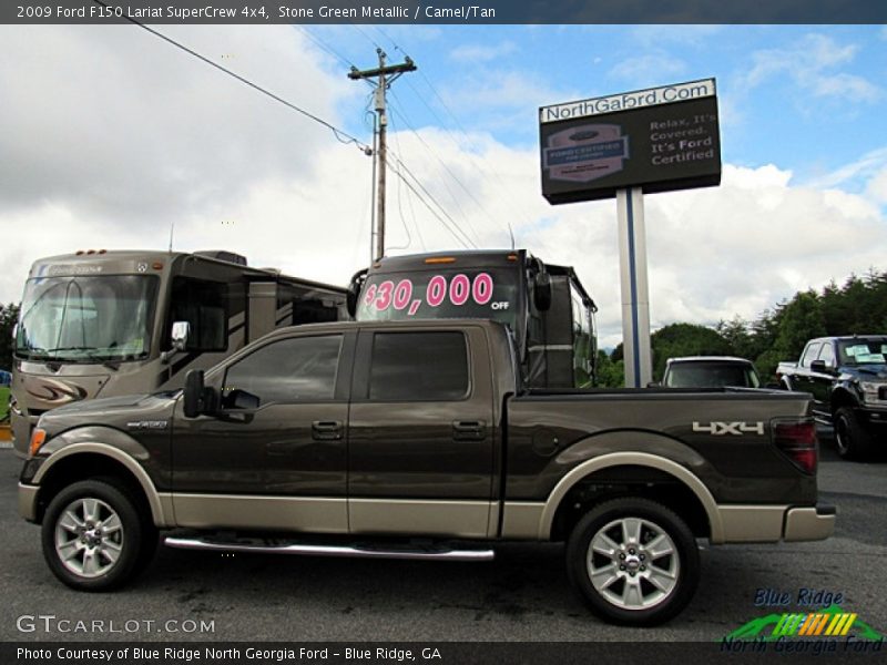 Stone Green Metallic / Camel/Tan 2009 Ford F150 Lariat SuperCrew 4x4
