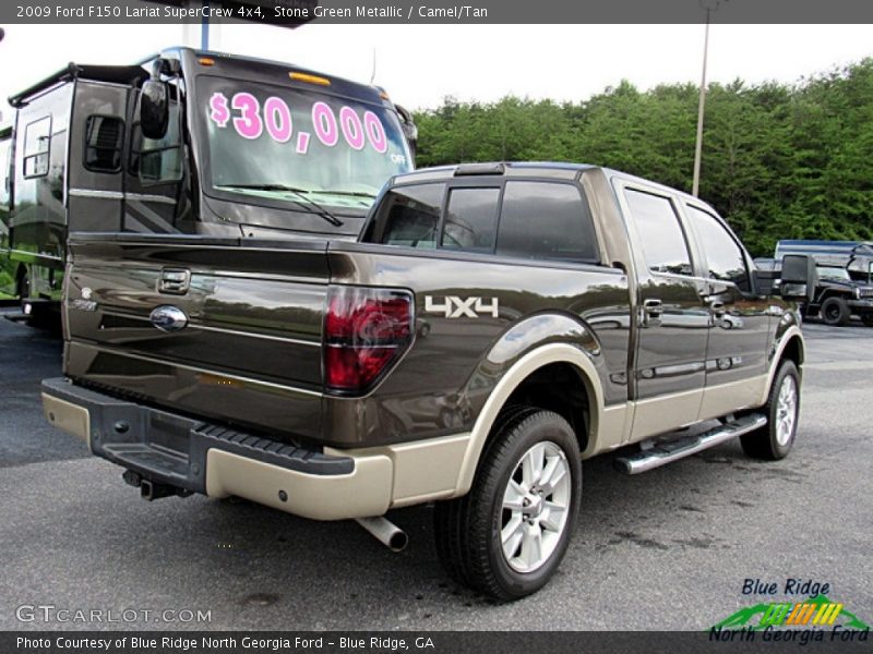 Stone Green Metallic / Camel/Tan 2009 Ford F150 Lariat SuperCrew 4x4