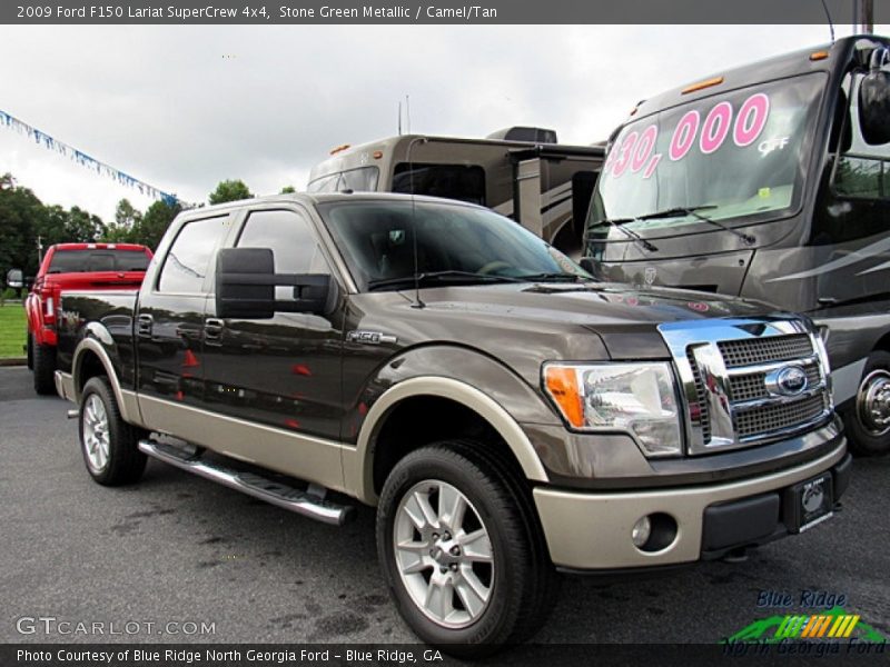 Stone Green Metallic / Camel/Tan 2009 Ford F150 Lariat SuperCrew 4x4