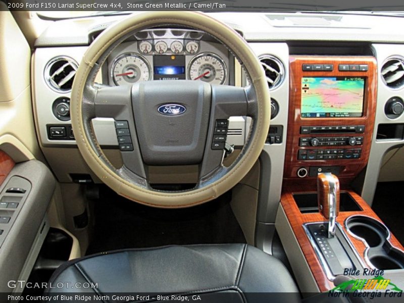 Stone Green Metallic / Camel/Tan 2009 Ford F150 Lariat SuperCrew 4x4