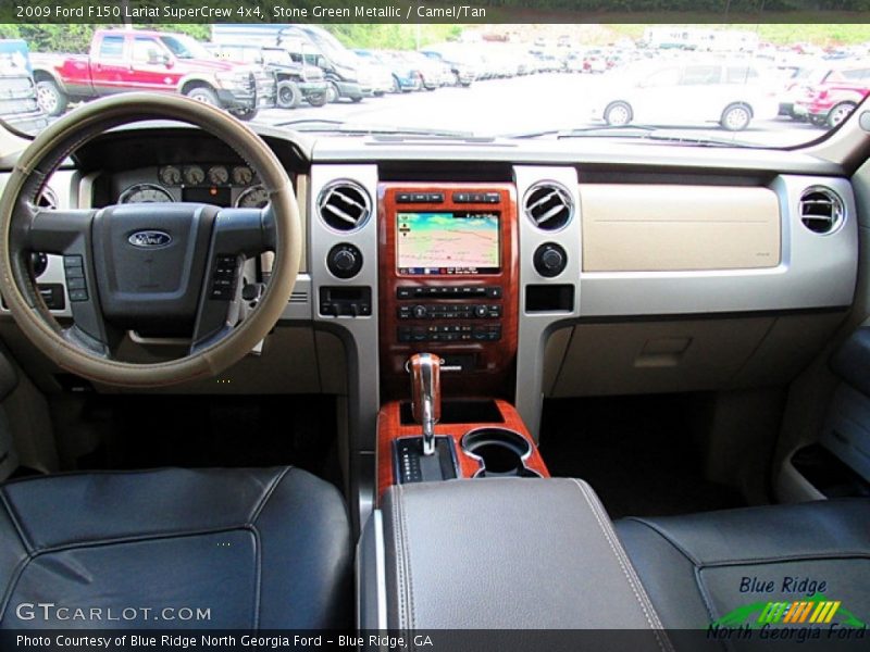 Stone Green Metallic / Camel/Tan 2009 Ford F150 Lariat SuperCrew 4x4