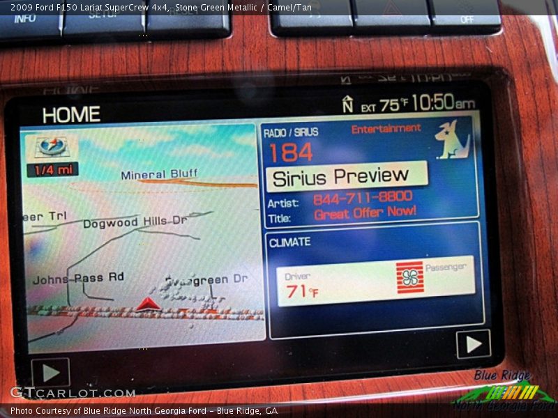 Stone Green Metallic / Camel/Tan 2009 Ford F150 Lariat SuperCrew 4x4