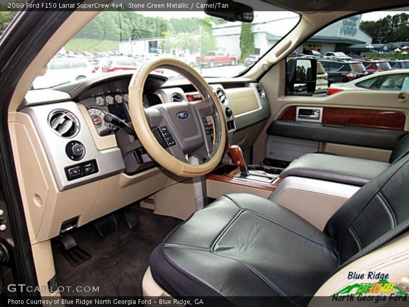 Stone Green Metallic / Camel/Tan 2009 Ford F150 Lariat SuperCrew 4x4