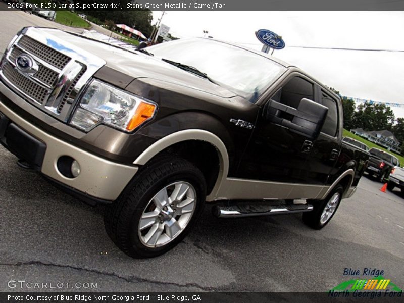 Stone Green Metallic / Camel/Tan 2009 Ford F150 Lariat SuperCrew 4x4