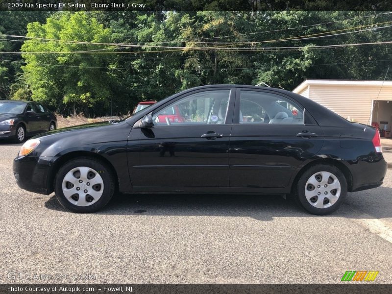 Ebony Black / Gray 2009 Kia Spectra EX Sedan