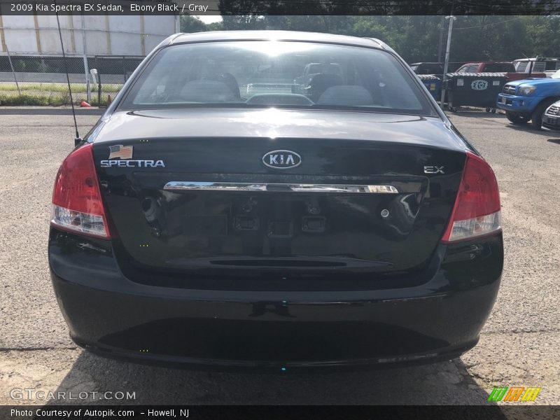 Ebony Black / Gray 2009 Kia Spectra EX Sedan