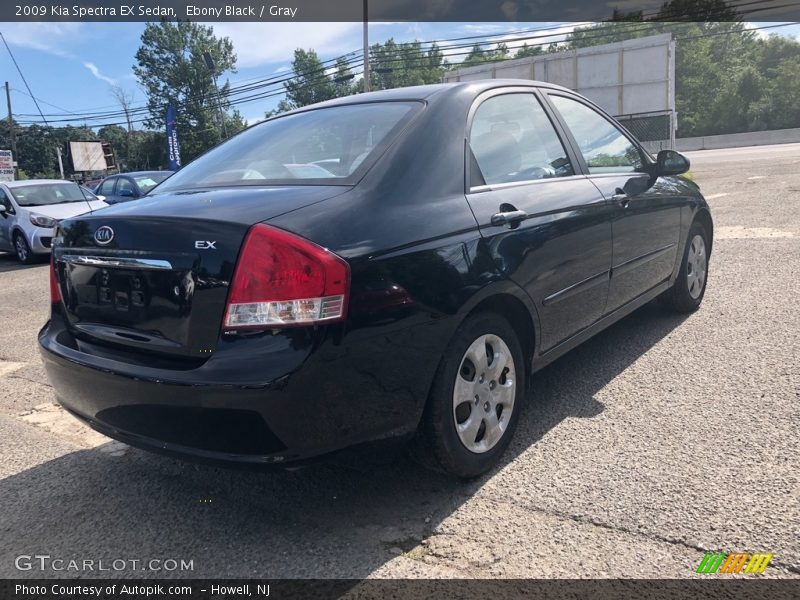 Ebony Black / Gray 2009 Kia Spectra EX Sedan