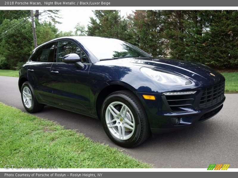 Night Blue Metallic / Black/Luxor Beige 2018 Porsche Macan