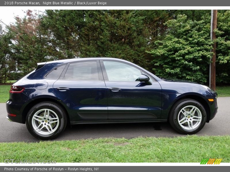 Night Blue Metallic / Black/Luxor Beige 2018 Porsche Macan