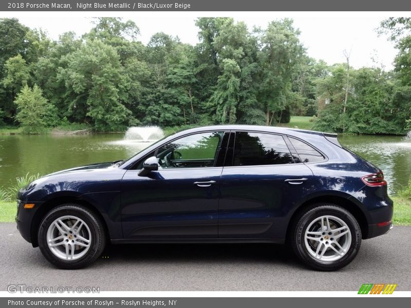 Night Blue Metallic / Black/Luxor Beige 2018 Porsche Macan
