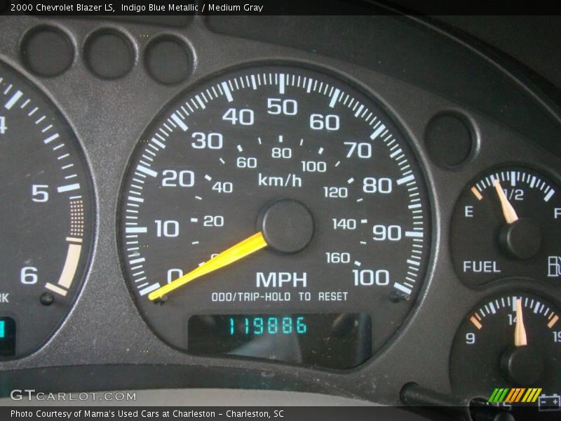 Indigo Blue Metallic / Medium Gray 2000 Chevrolet Blazer LS