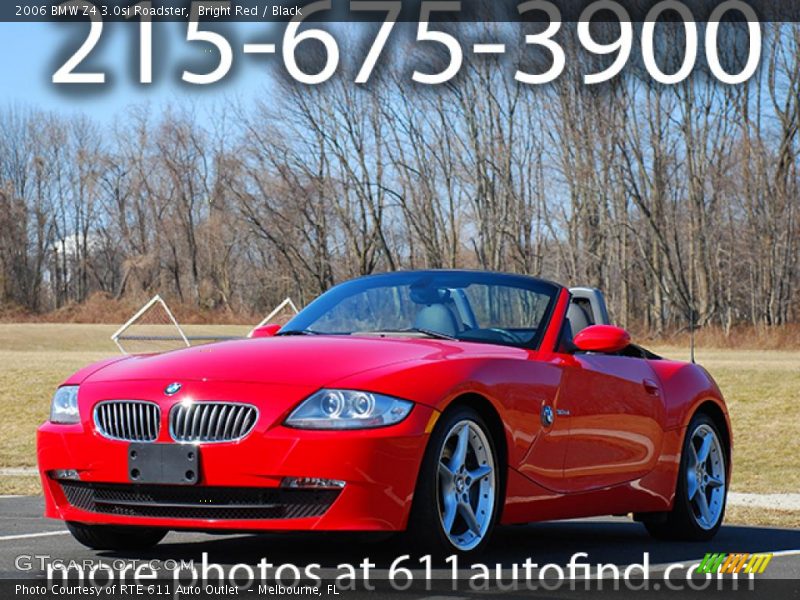 Bright Red / Black 2006 BMW Z4 3.0si Roadster