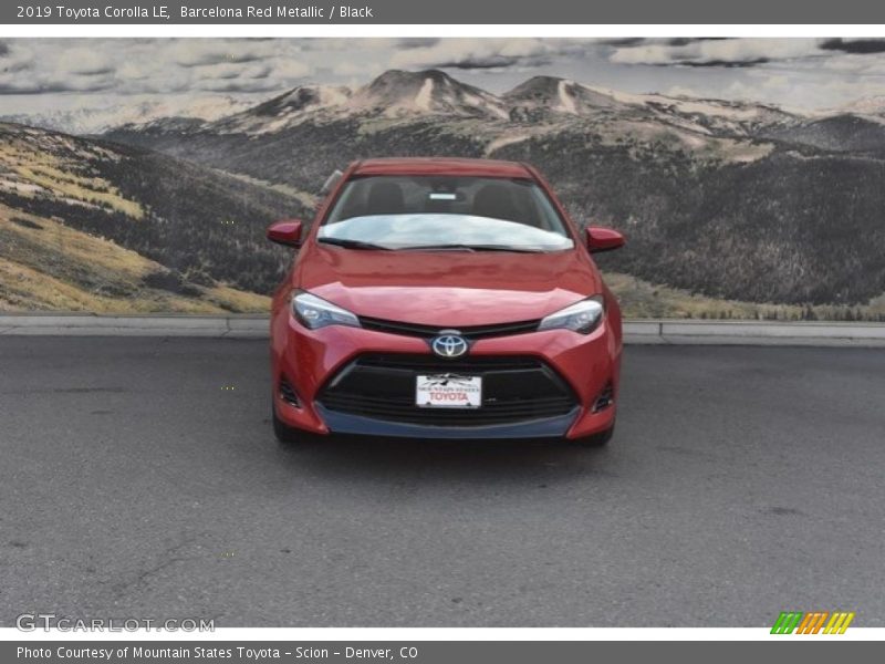 Barcelona Red Metallic / Black 2019 Toyota Corolla LE