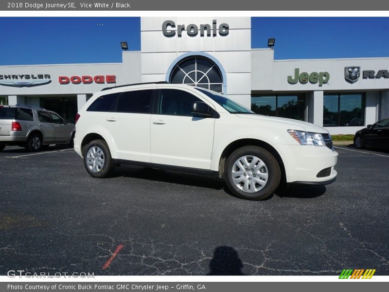 Vice White / Black 2018 Dodge Journey SE