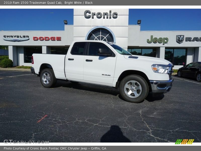 Bright White / Black 2019 Ram 1500 Tradesman Quad Cab