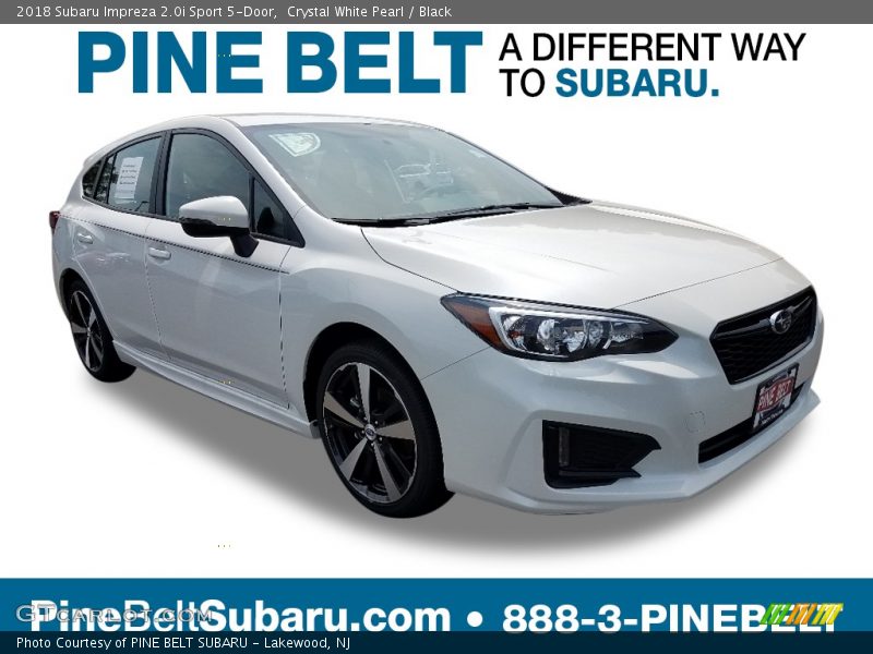 Crystal White Pearl / Black 2018 Subaru Impreza 2.0i Sport 5-Door