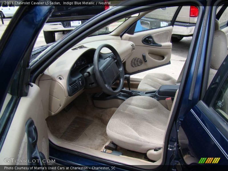 Indigo Blue Metallic / Neutral 2001 Chevrolet Cavalier LS Sedan