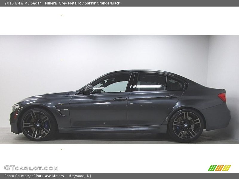 Mineral Grey Metallic / Sakhir Orange/Black 2015 BMW M3 Sedan