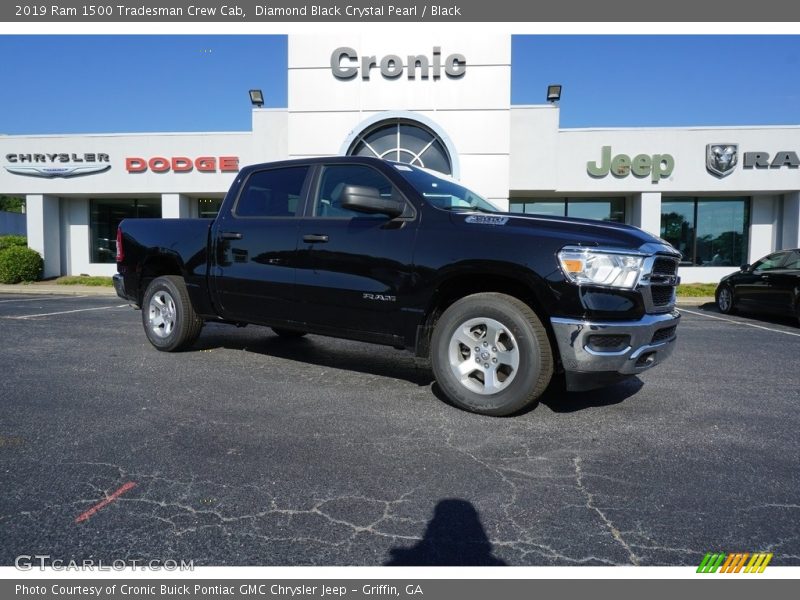 Diamond Black Crystal Pearl / Black 2019 Ram 1500 Tradesman Crew Cab