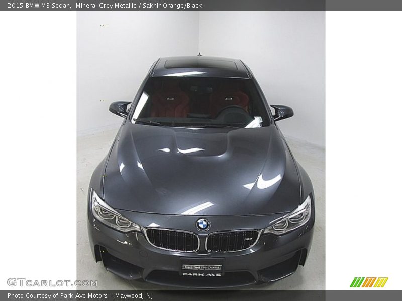 Mineral Grey Metallic / Sakhir Orange/Black 2015 BMW M3 Sedan