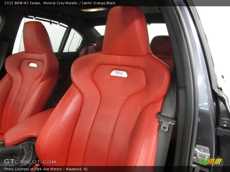 Mineral Grey Metallic / Sakhir Orange/Black 2015 BMW M3 Sedan
