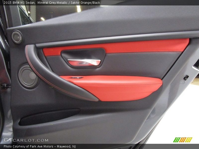 Mineral Grey Metallic / Sakhir Orange/Black 2015 BMW M3 Sedan