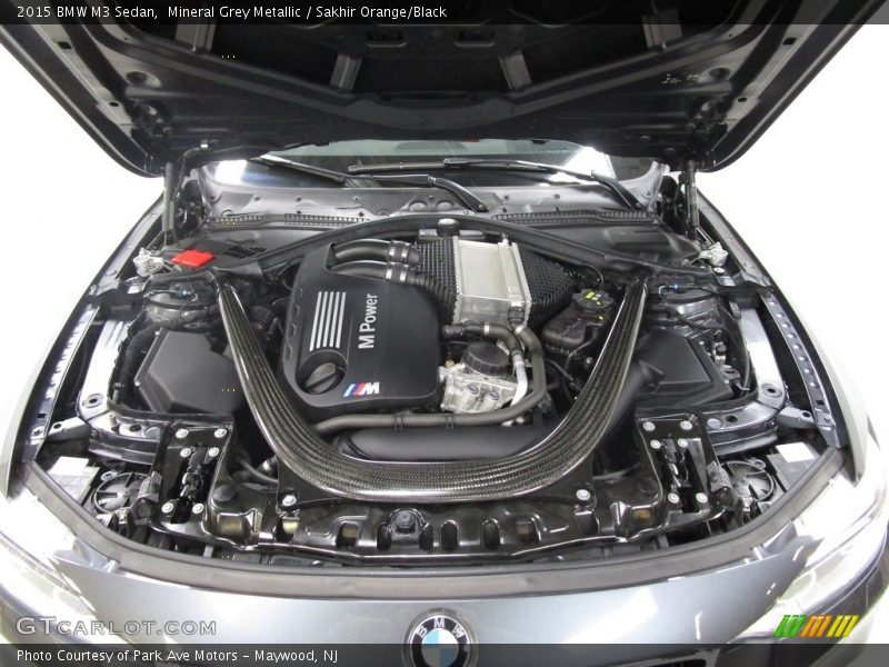 Mineral Grey Metallic / Sakhir Orange/Black 2015 BMW M3 Sedan