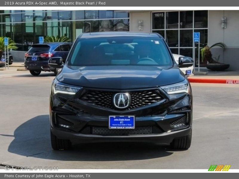 Majestic Black Pearl / Red 2019 Acura RDX A-Spec AWD