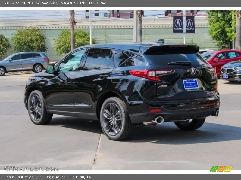 Majestic Black Pearl / Red 2019 Acura RDX A-Spec AWD