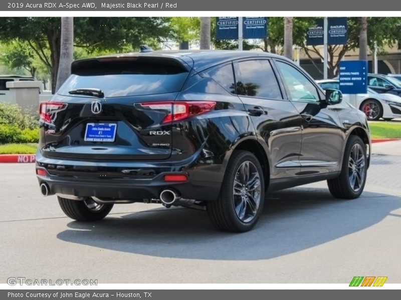 Majestic Black Pearl / Red 2019 Acura RDX A-Spec AWD