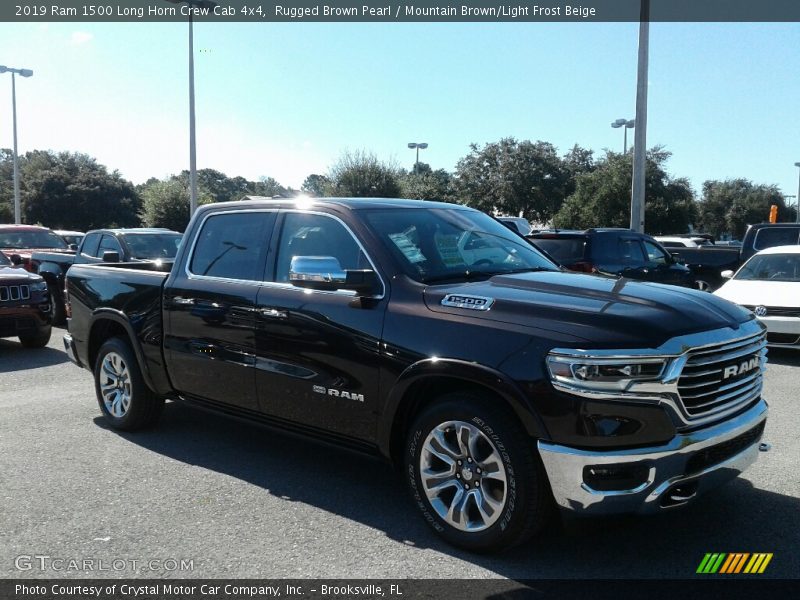 Rugged Brown Pearl / Mountain Brown/Light Frost Beige 2019 Ram 1500 Long Horn Crew Cab 4x4