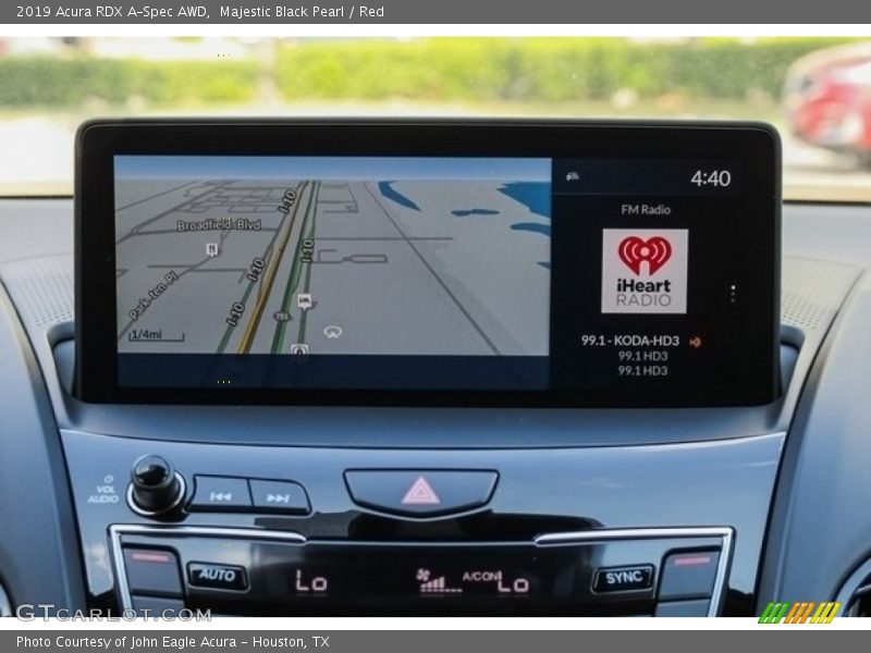 Navigation of 2019 RDX A-Spec AWD