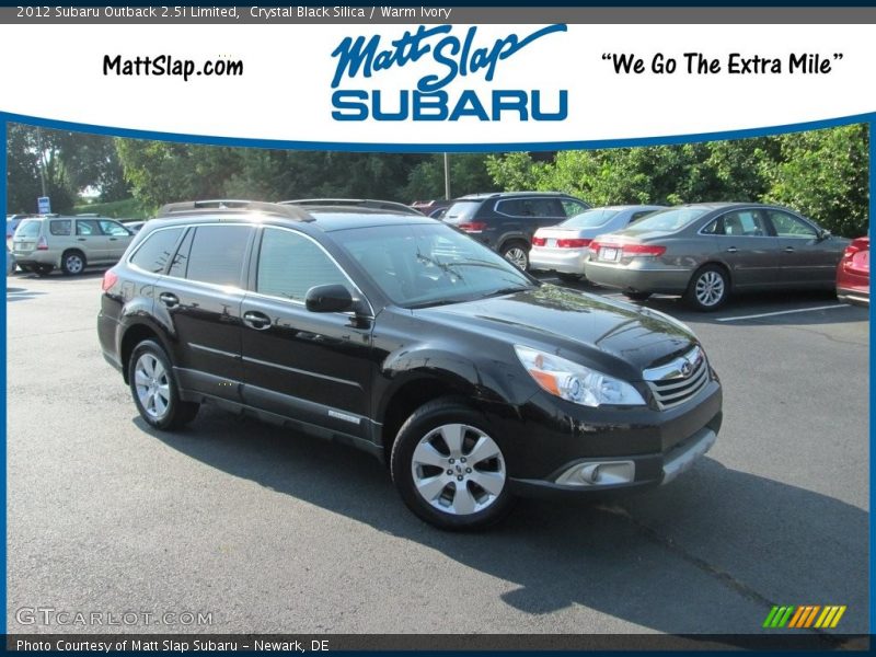 Crystal Black Silica / Warm Ivory 2012 Subaru Outback 2.5i Limited