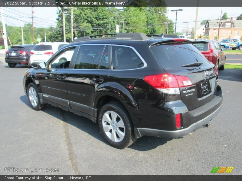 Crystal Black Silica / Warm Ivory 2012 Subaru Outback 2.5i Limited