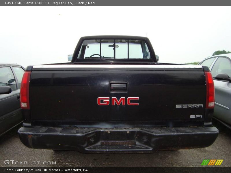 Black / Red 1991 GMC Sierra 1500 SLE Regular Cab