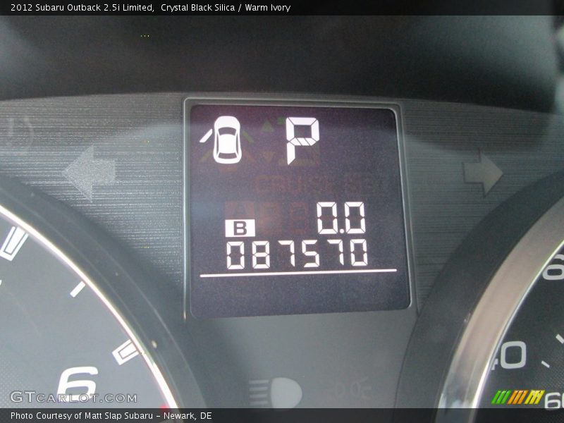 Crystal Black Silica / Warm Ivory 2012 Subaru Outback 2.5i Limited