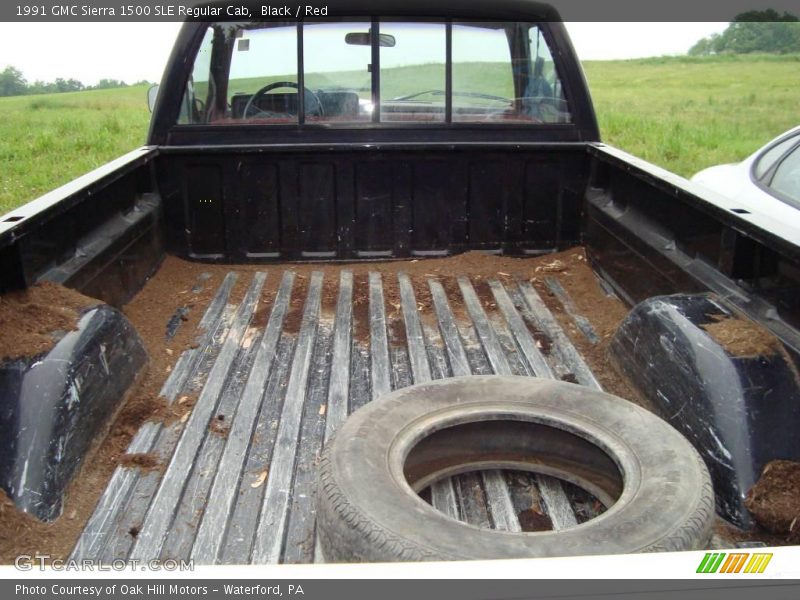 Black / Red 1991 GMC Sierra 1500 SLE Regular Cab