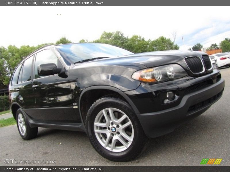 Black Sapphire Metallic / Truffle Brown 2005 BMW X5 3.0i